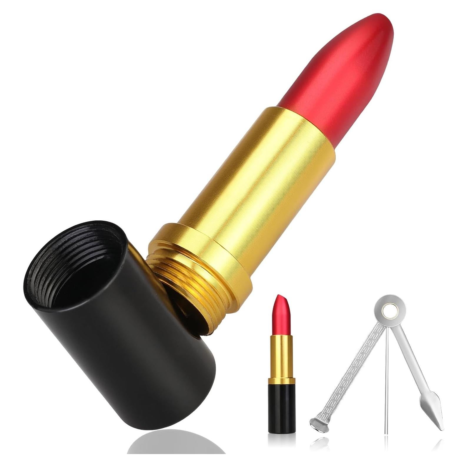 Pipe Scraper Set,Lipstick PipeTobaccoPipe with 3-in-1 TobaccoPipe Removable Cleaning Ashtray Accessories for Beginners and Lovers