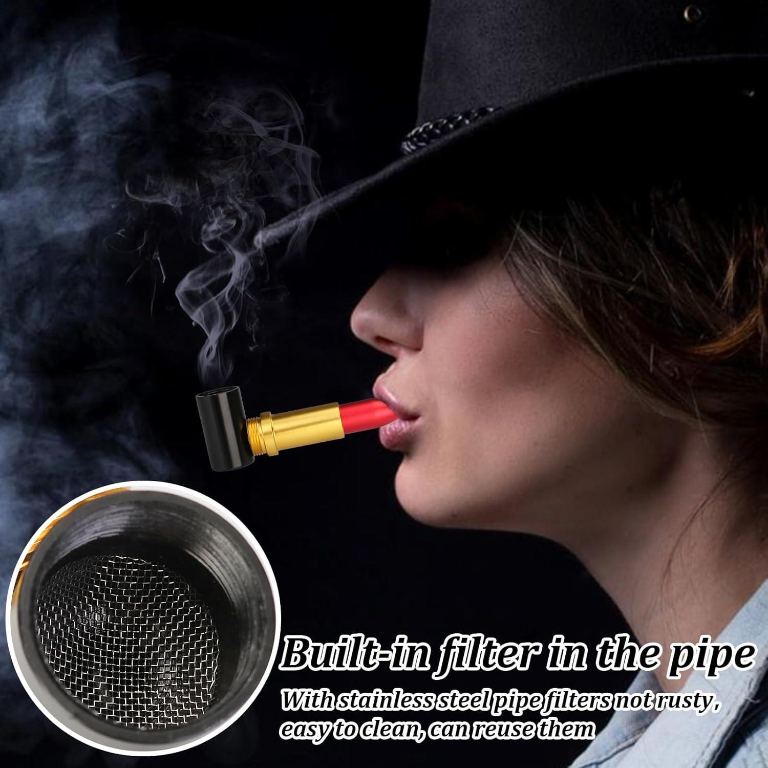 Pipe Scraper Set,Lipstick PipeTobaccoPipe with 3-in-1 TobaccoPipe Removable Cleaning Ashtray Accessories for Beginners and Lovers