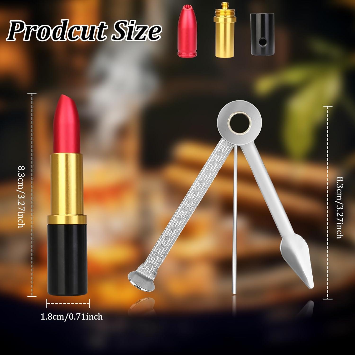 Pipe Scraper Set,Lipstick PipeTobaccoPipe with 3-in-1 TobaccoPipe Removable Cleaning Ashtray Accessories for Beginners and Lovers