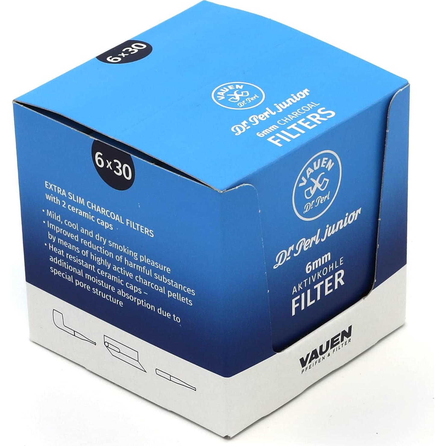 Filtros de Carbón Activado Dr. Perl Junior 6mm - 180 Filtros