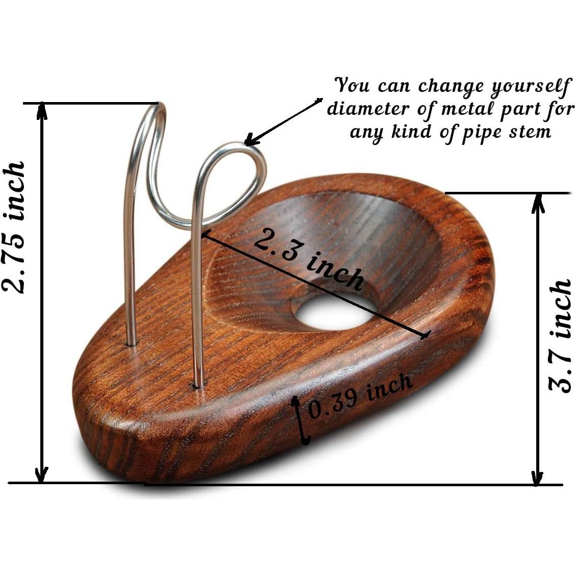 Soporte para pipa de tabaco KAF1 de madera de fresno
