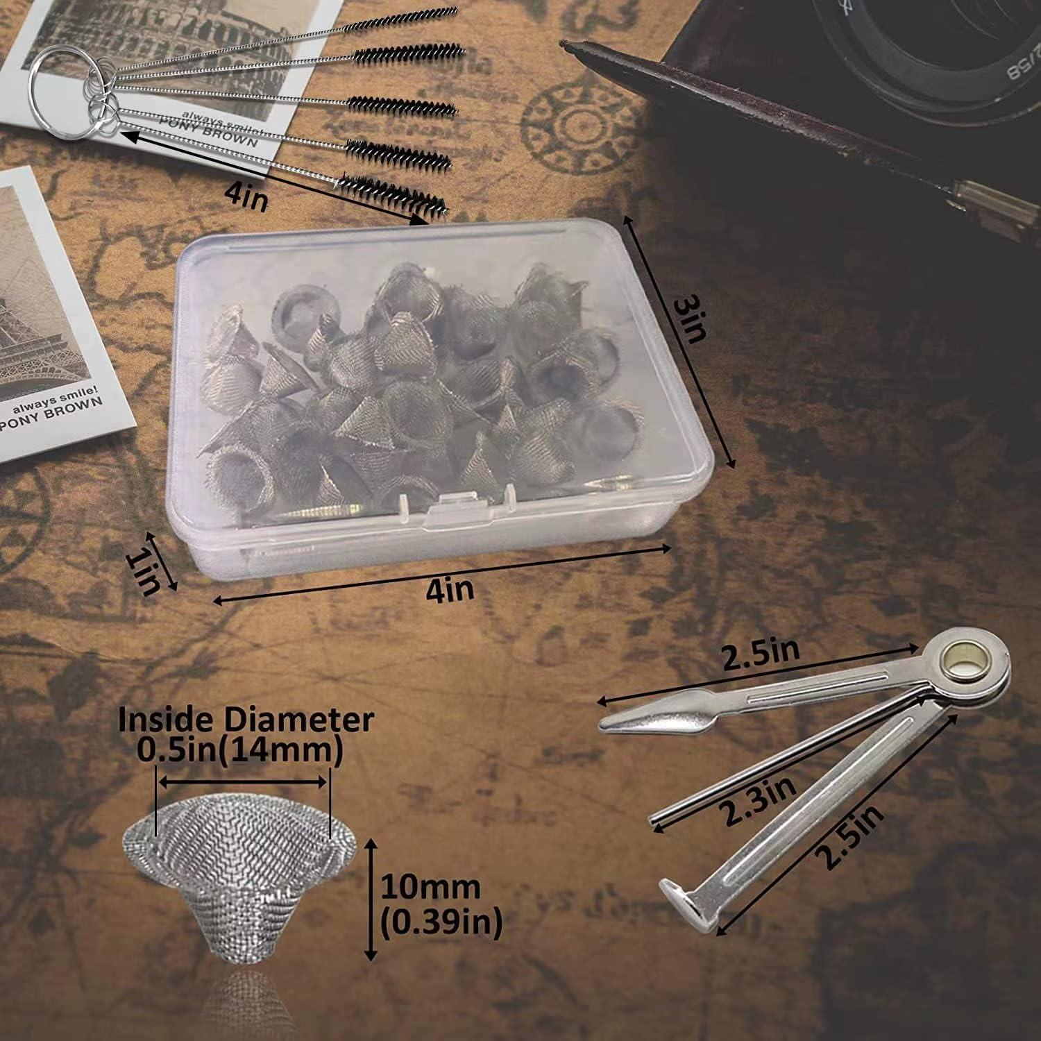 50 Piezas Pantallas de Tubo BAOLSLS 1.27 cm Acero Inoxidable