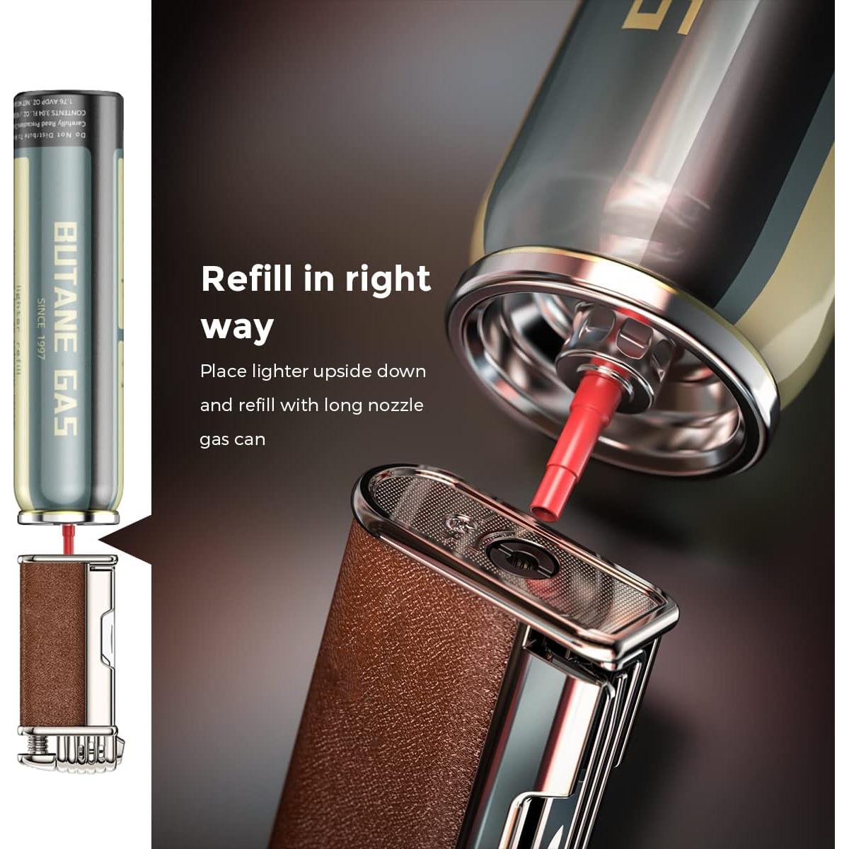 Encendedor de Tubo JopooLighter Llama Angulada Recargable