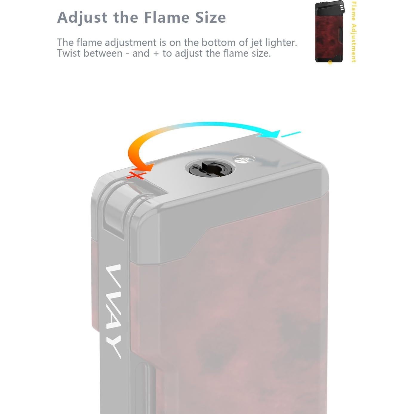 Encendedor de Pipa VVAY VJ890 Butano Llama Suave Compacto