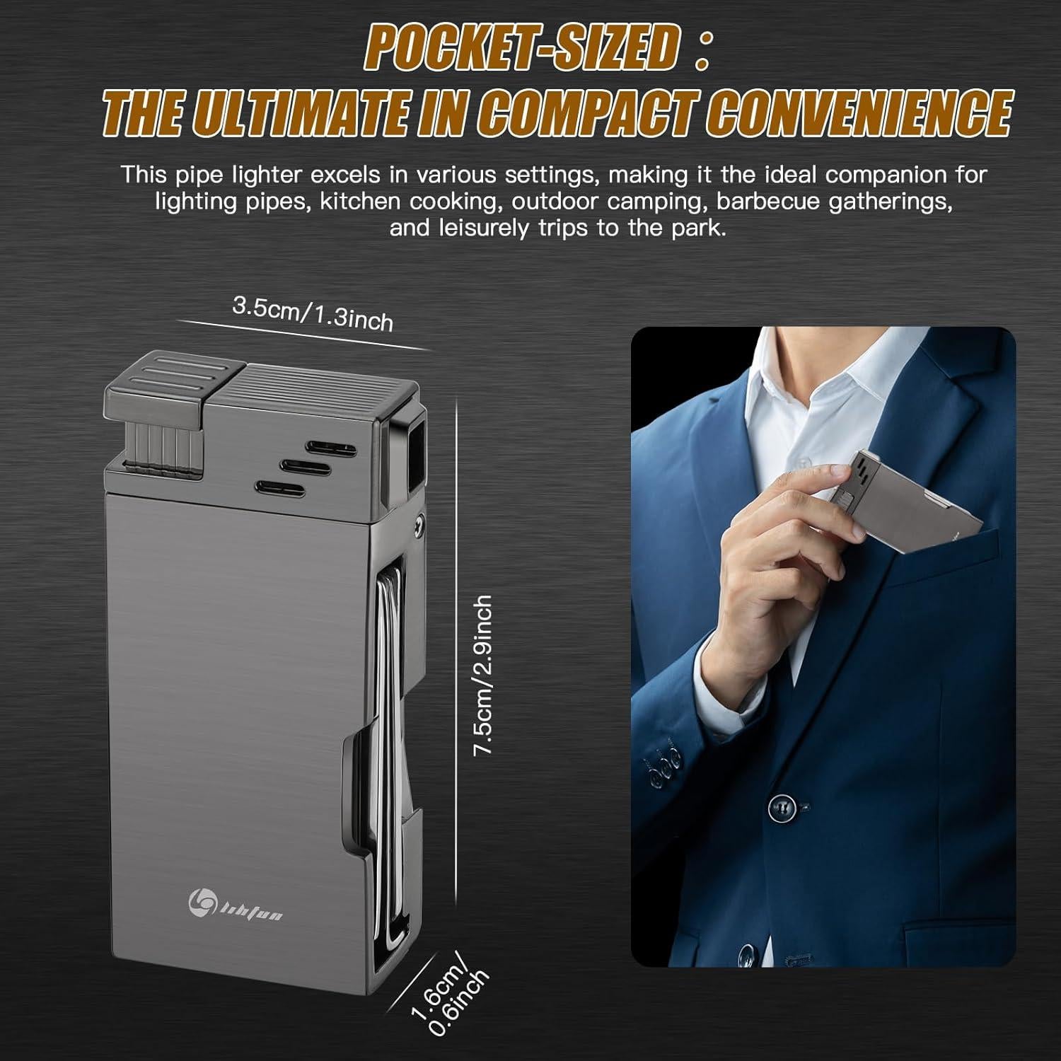 Encendedor de Tubos LIHTUN 5 en 1 con Soporte y Herramientas