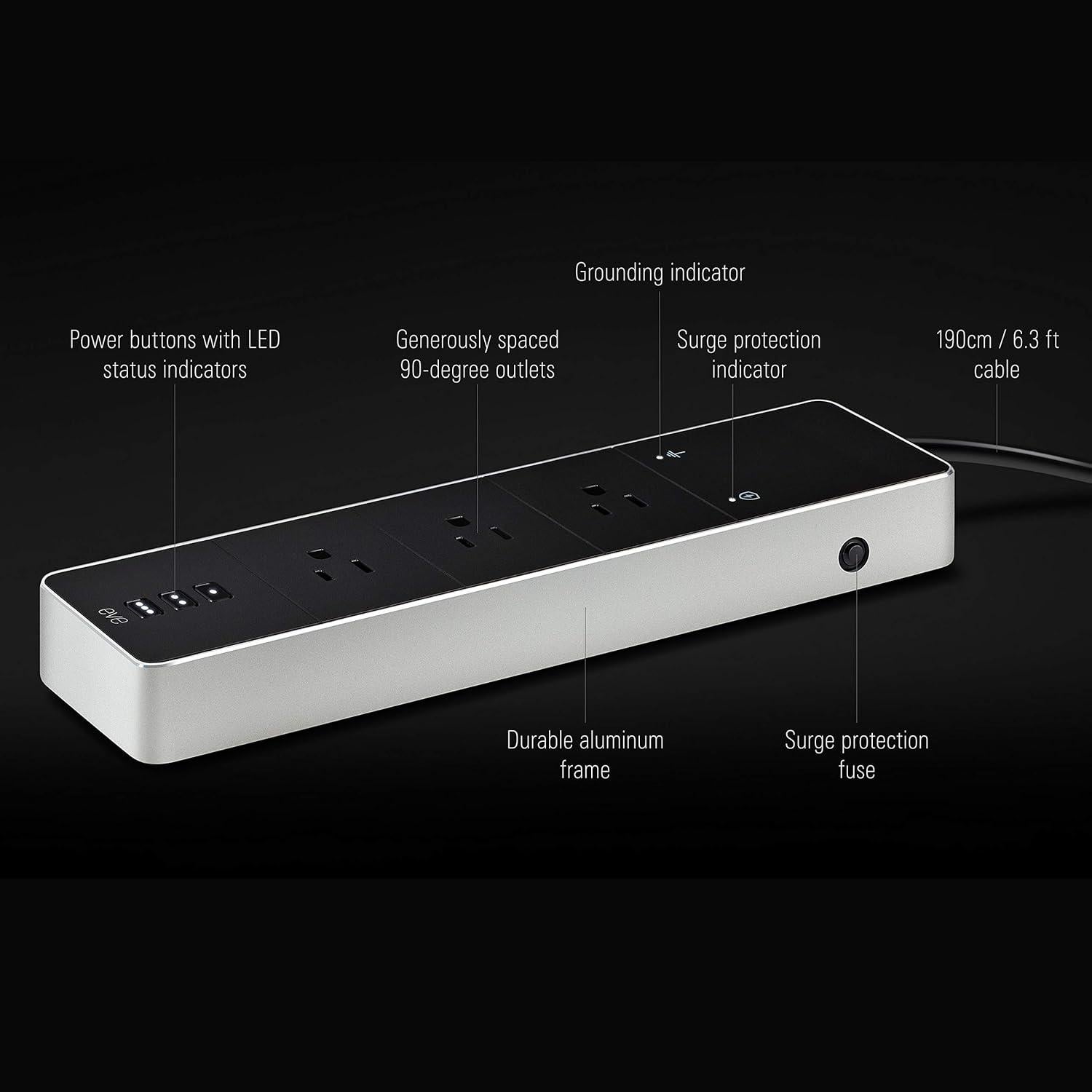 Eve Energy Strip - Toma de corriente inteligente triple