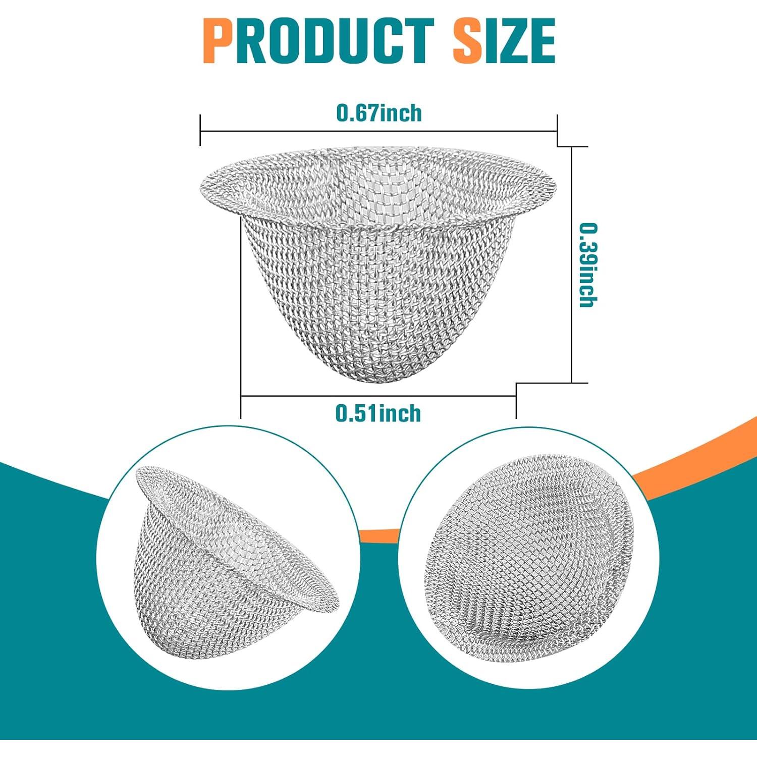 70 Pantallas de Tubo Reutilizables Kojcijs 1.27 cm Acero Inoxidable