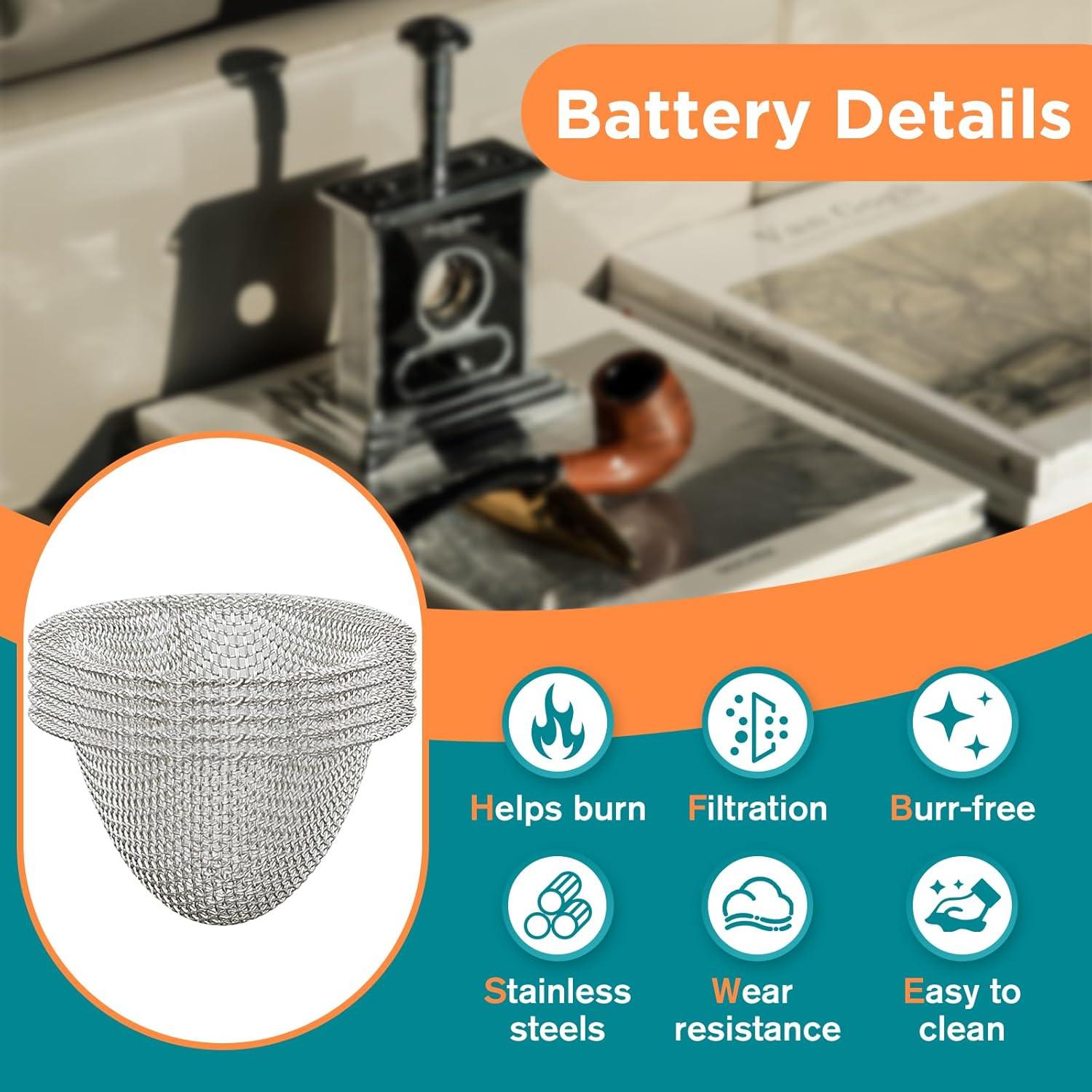 70 Pantallas de Tubo Reutilizables Kojcijs 1.27 cm Acero Inoxidable