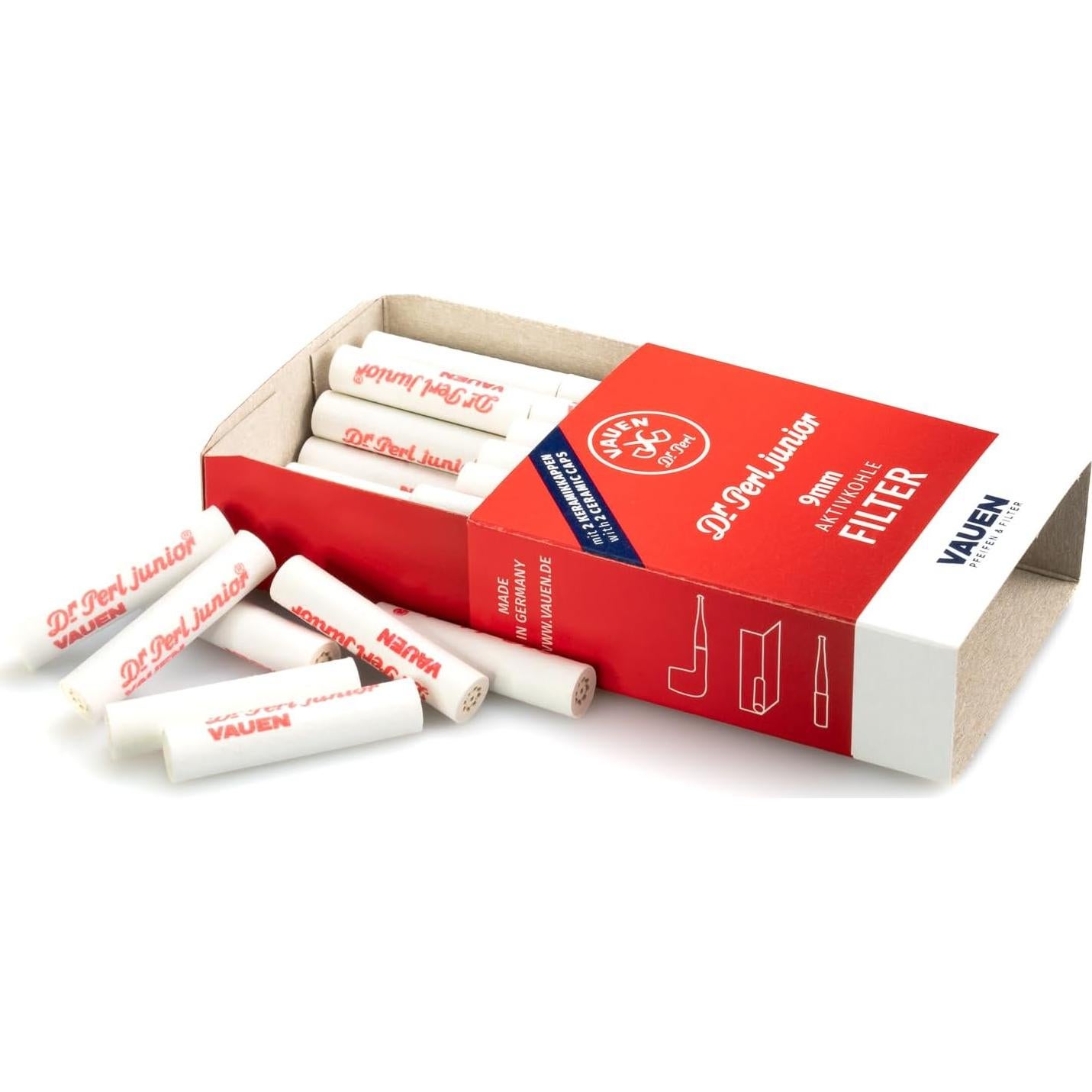 Filtros de Carbón Activado Vauen 9mm - 40 Unidades - Cerámica