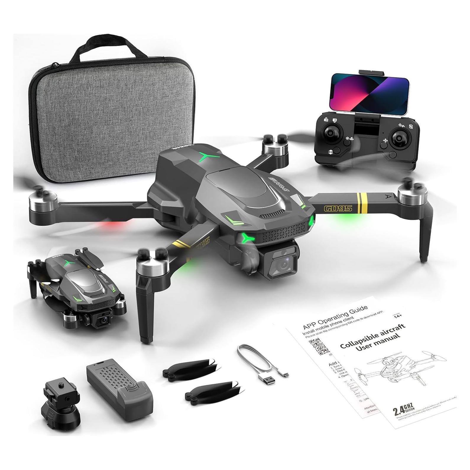 Drone Plegable Dzxlin GD95 con Cámara 1080P y Control Remoto