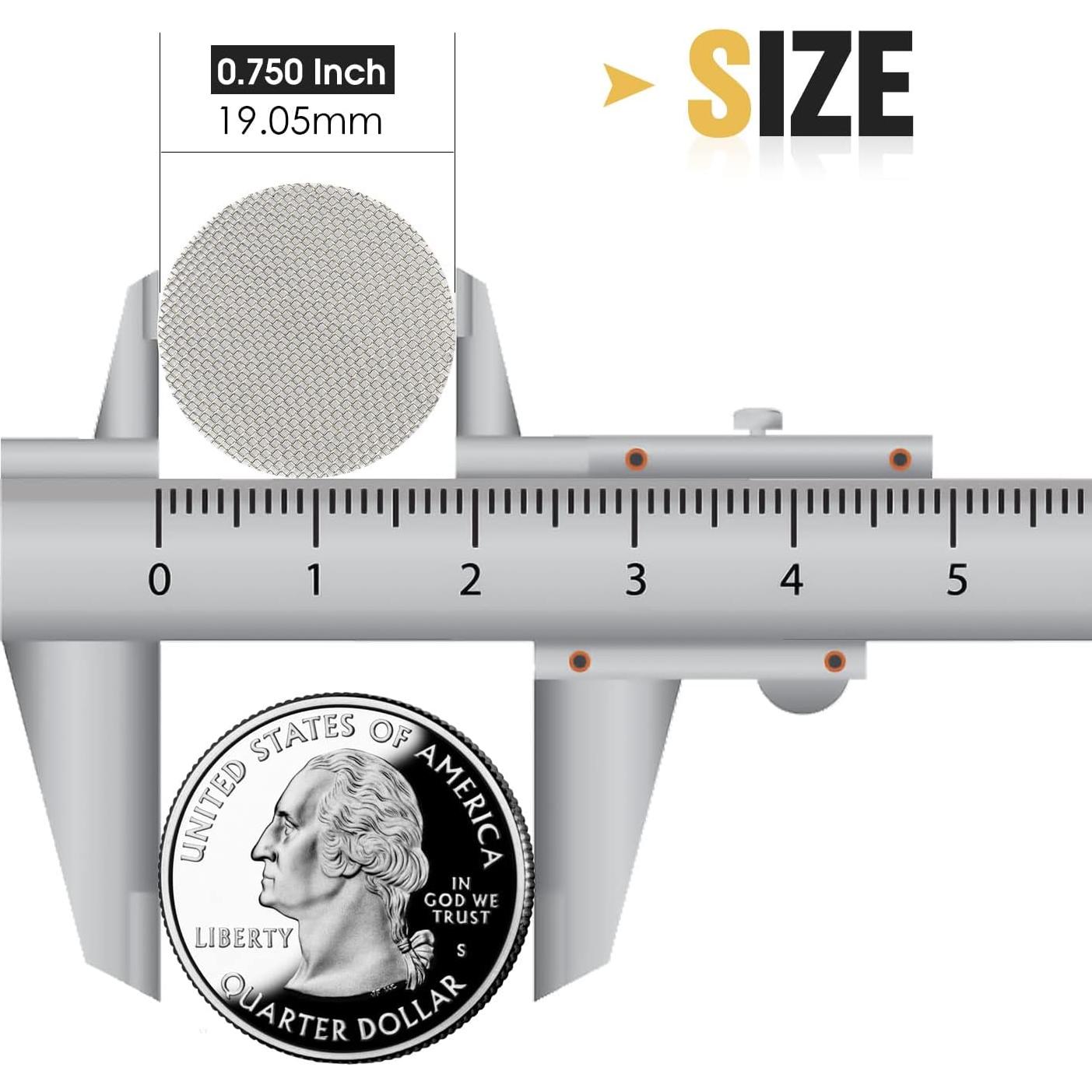 Pantallas de Tubo STANKER 19mm Acero Inoxidable 120 Piezas