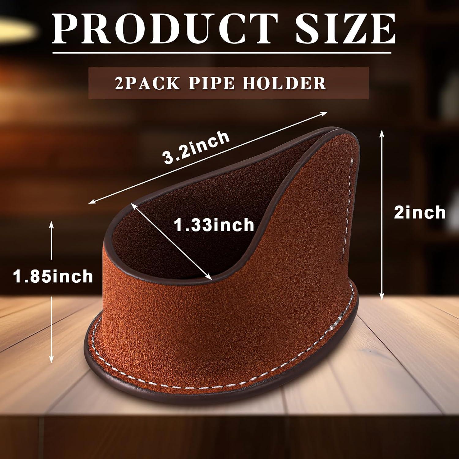 Soporte para Pipa de Humo Nuanchu - 2 Pcs de Cuero Sintético