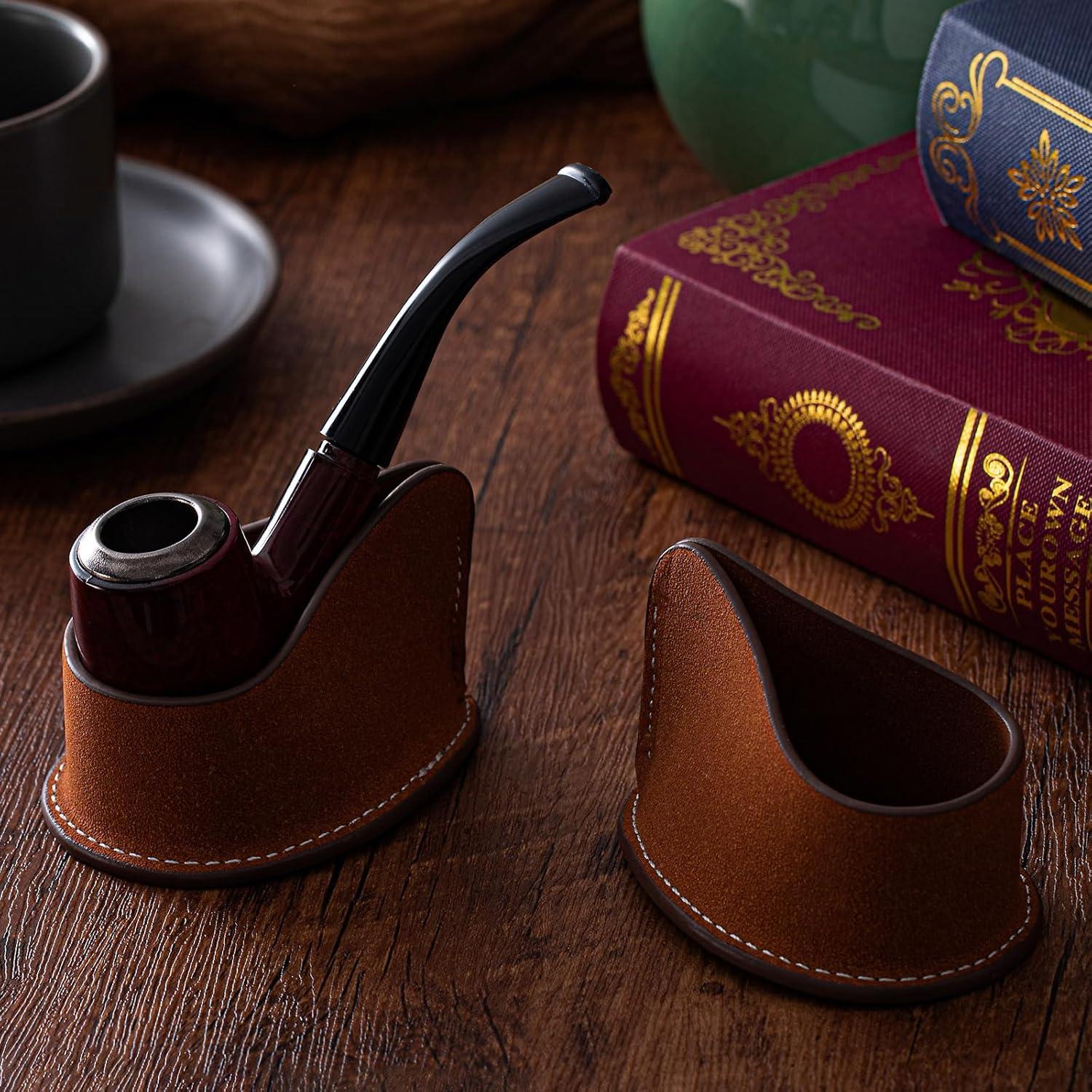 Soporte para Pipa de Humo Nuanchu - 2 Pcs de Cuero Sintético