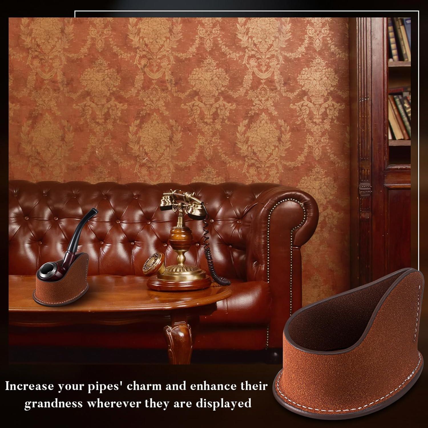 Soporte para Pipa de Humo Nuanchu - 2 Pcs de Cuero Sintético