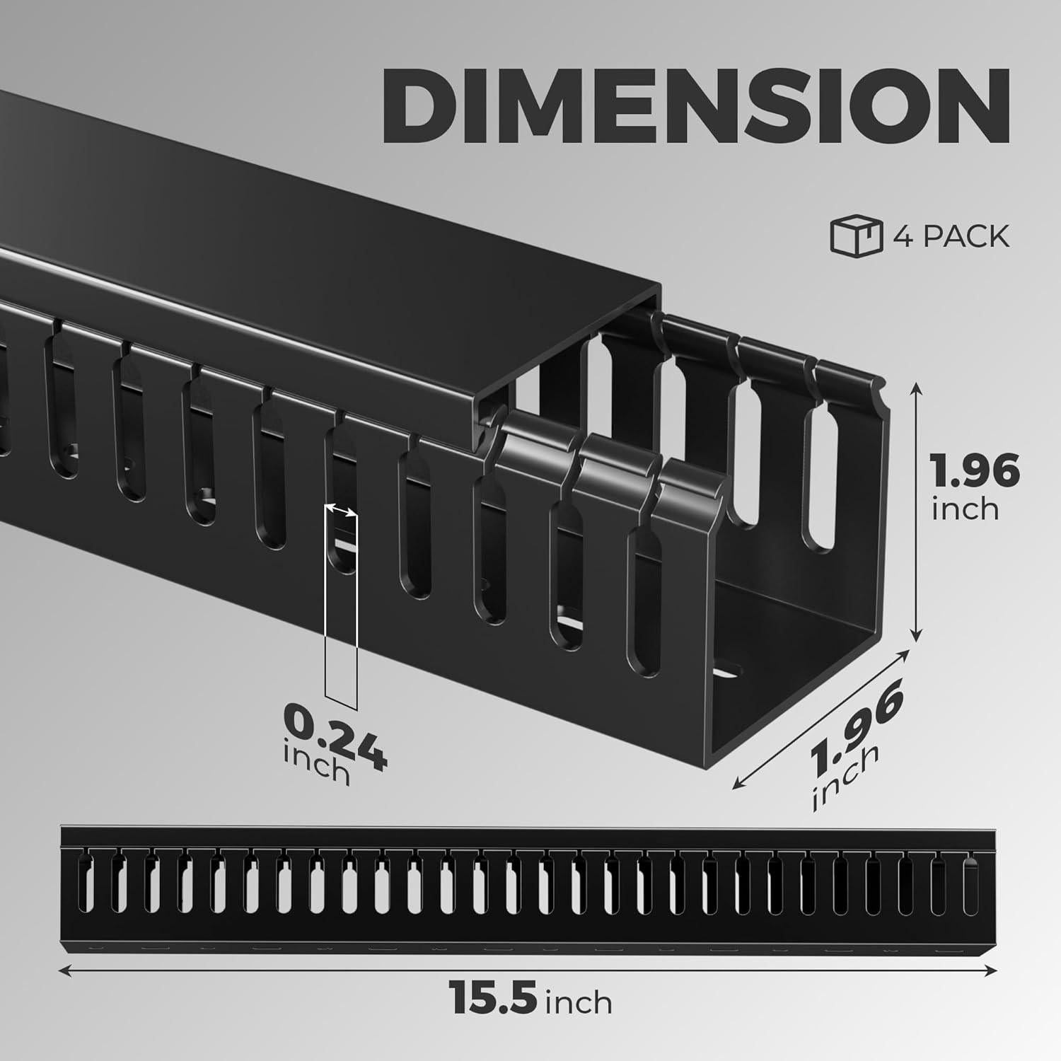 Organizador de Cables YECAYE Grande Negro 159.6x5cm
