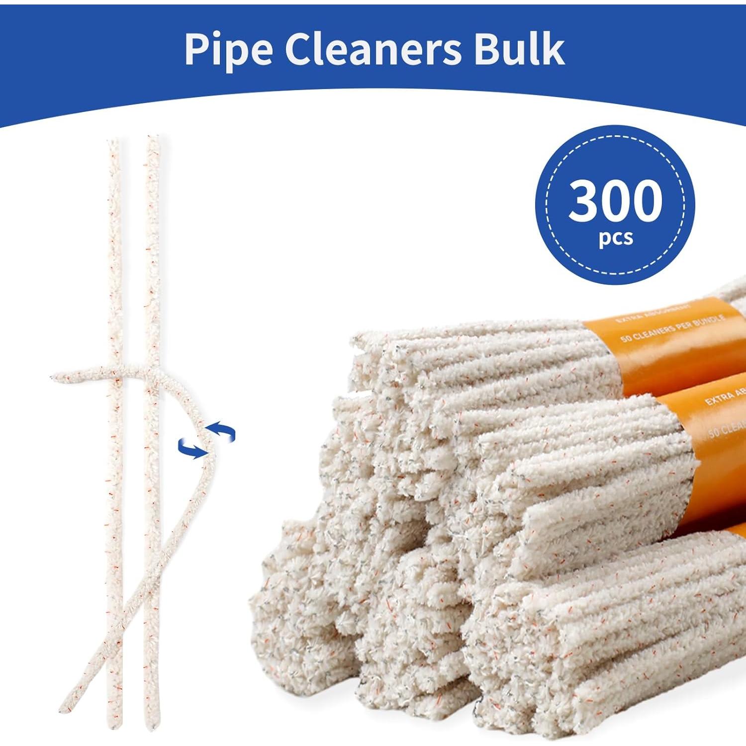 Limpiadores de Tubos Phinus 300 Unidades 15 cm Algodón Plástico