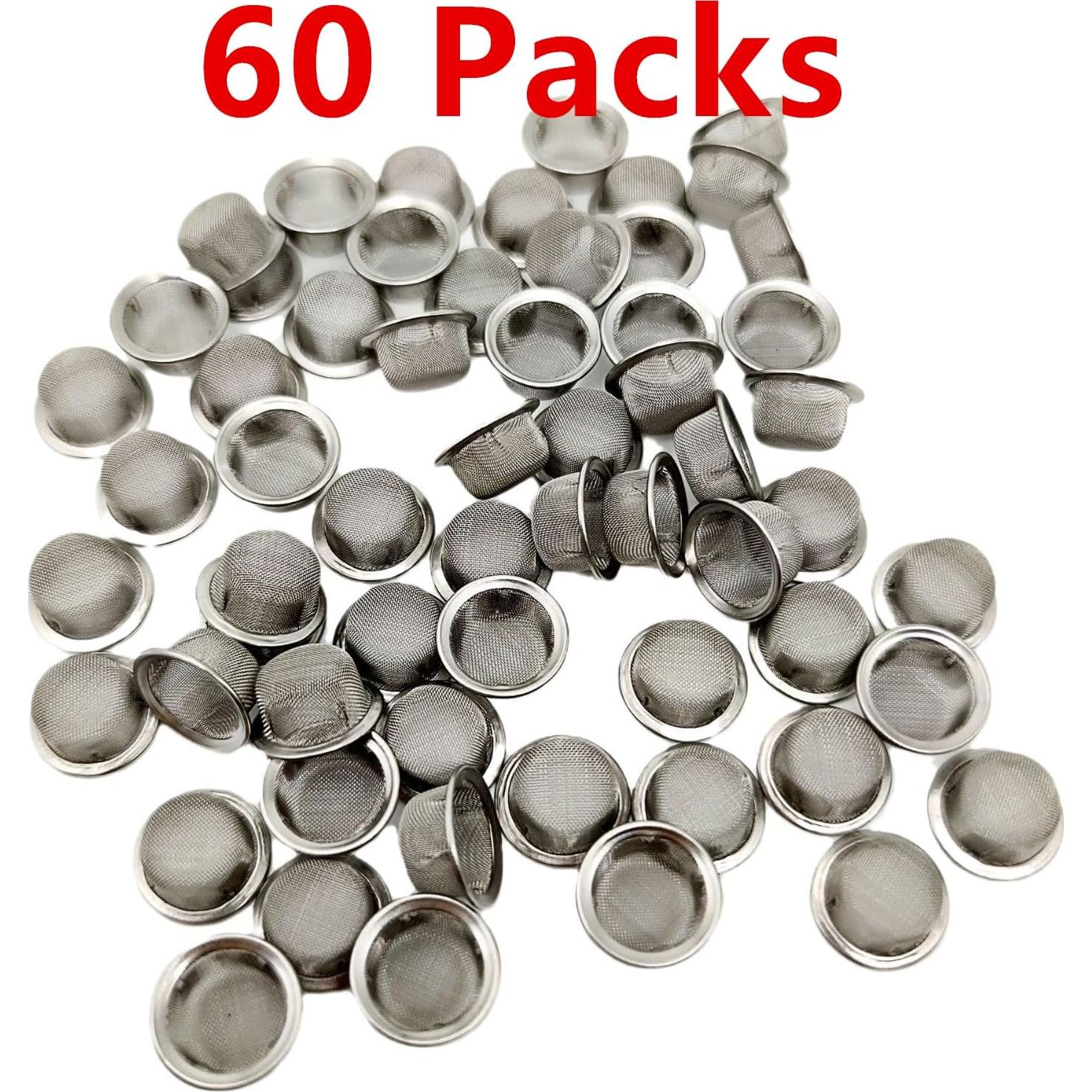 60 Pantallas de Acero Inoxidable 1.27 cm XHXMDL con Caja