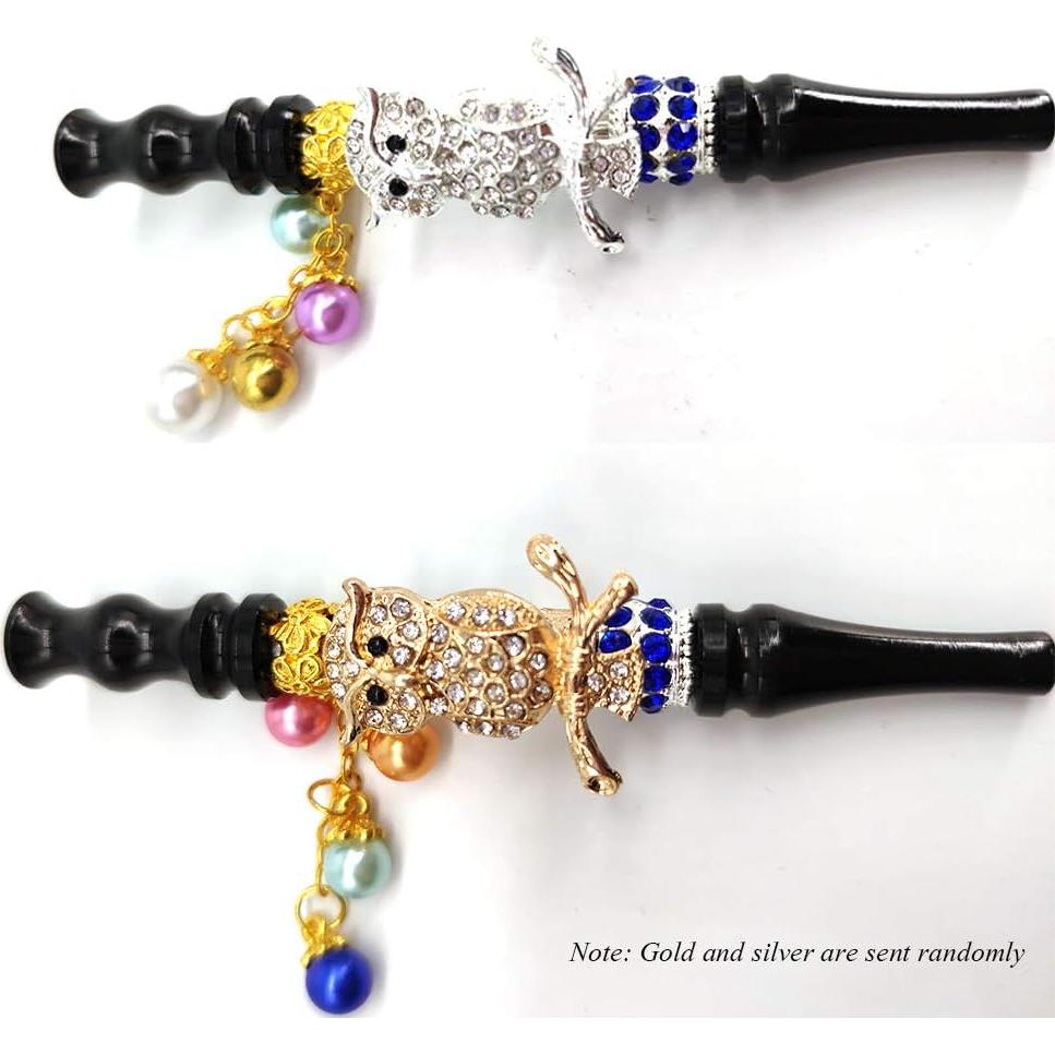 Juego de Hookah Douup Negro con Boquilla de Rhinestone