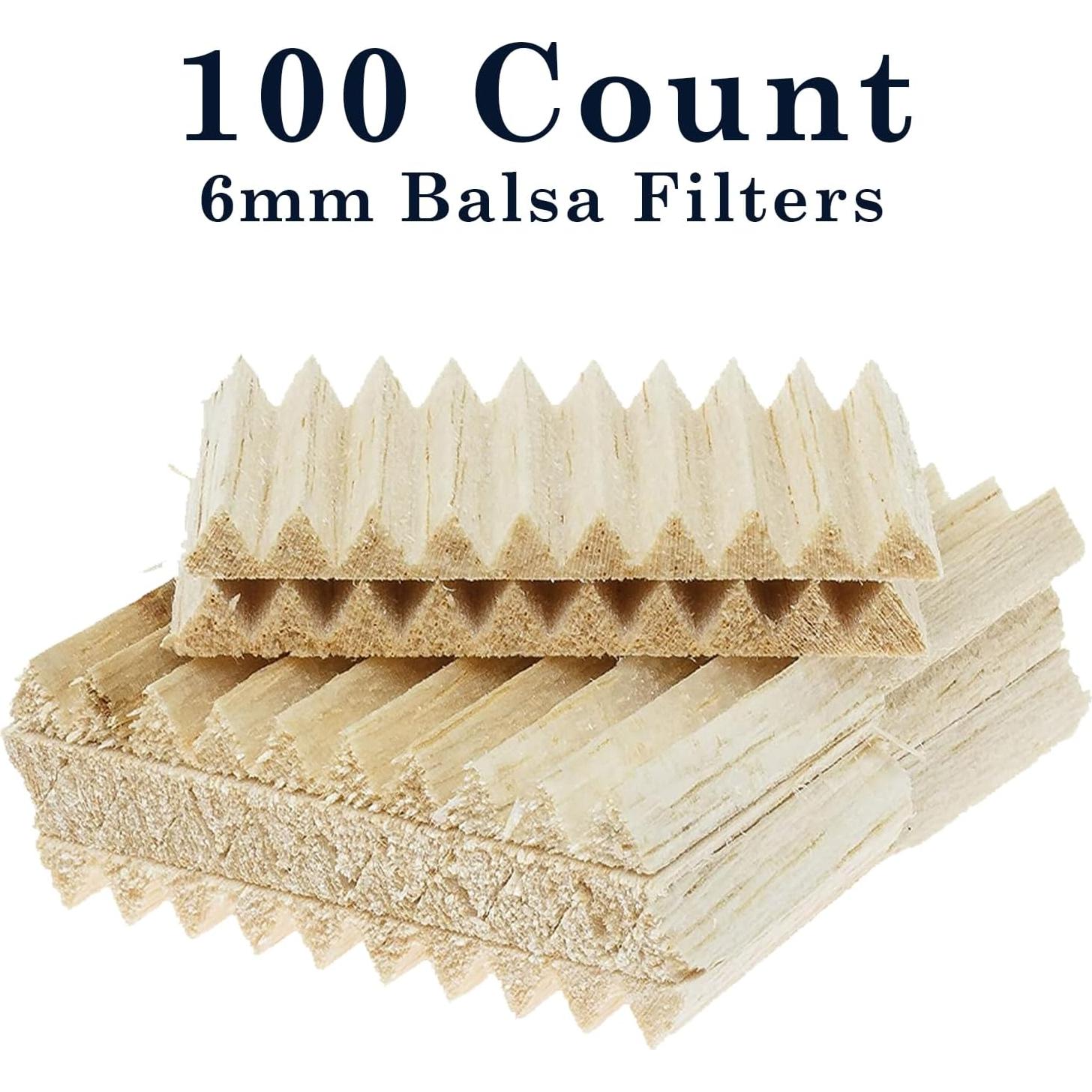 Filtros de Balsa Savinelli 6mm - Paquete de 100 Unidades