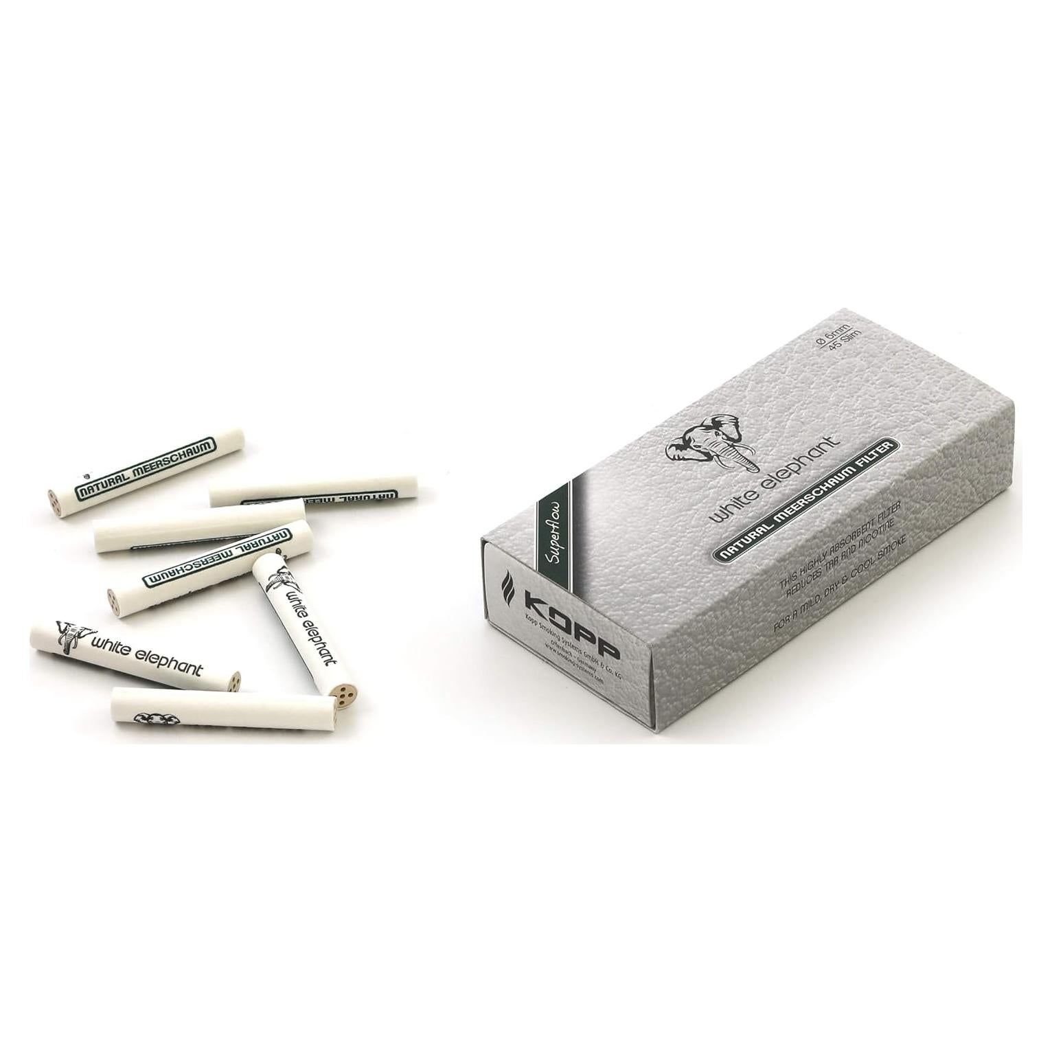 Filtros de tubo de 6mm Meerschaum - Caja de 45 filtros