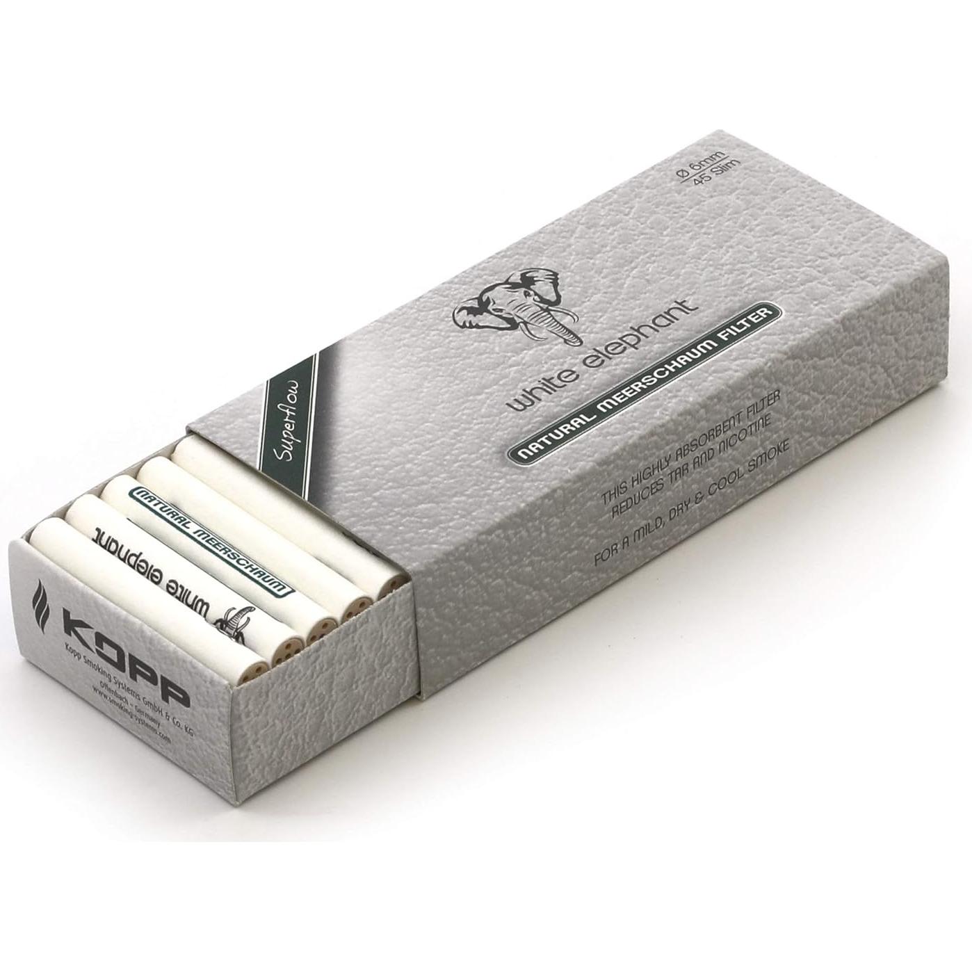 Filtros de tubo de 6mm Meerschaum - Caja de 45 filtros