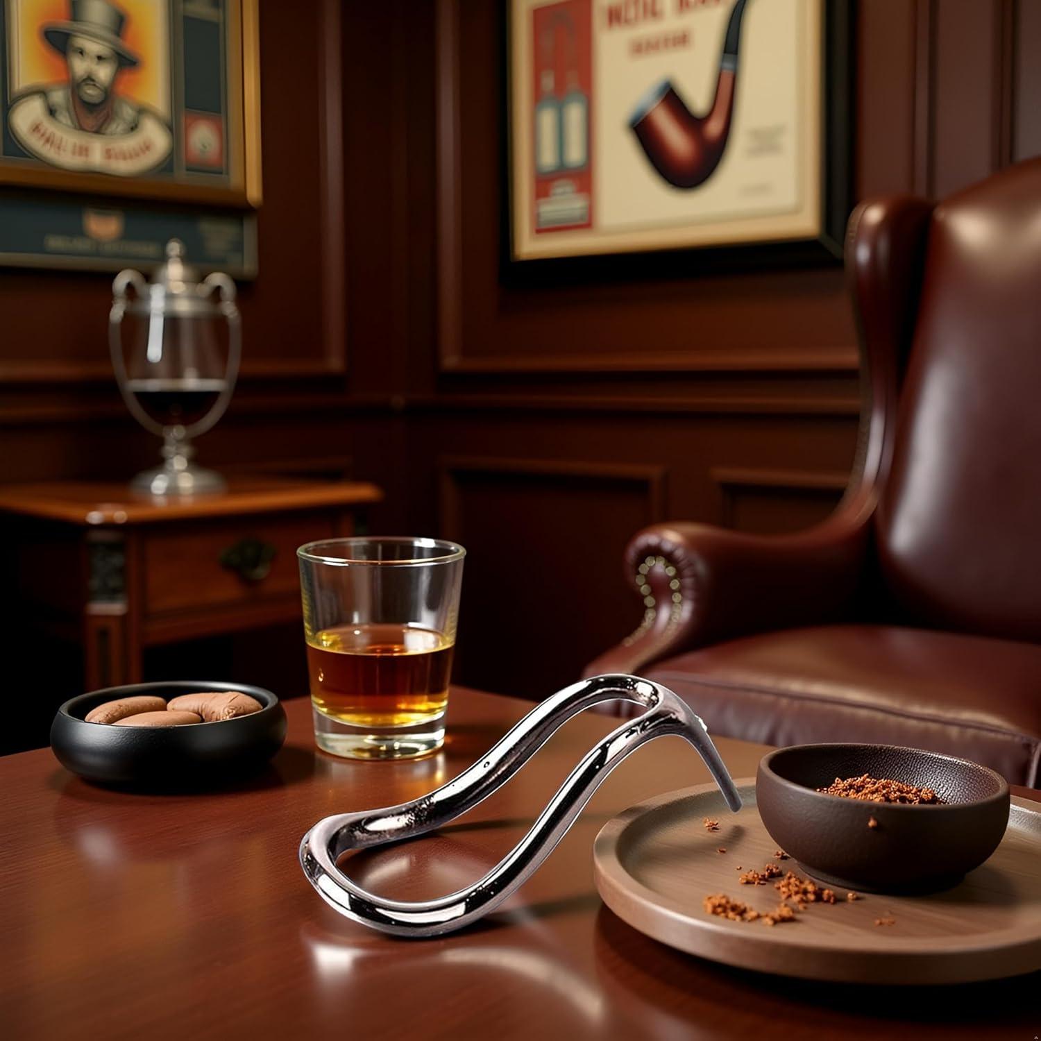 Soporte de Cigarros y Pipas de Acero Inoxidable GANPUB Negro