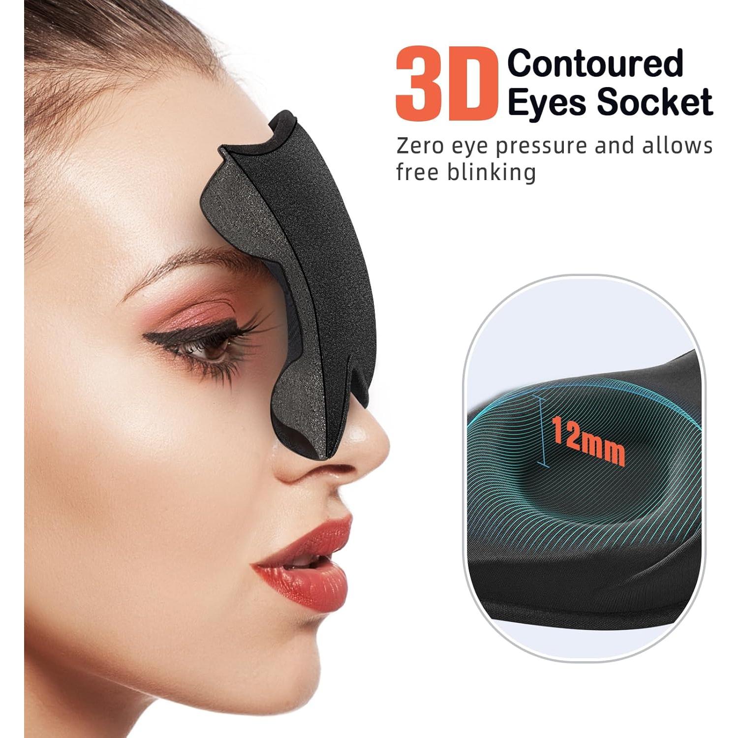 Mascarilla de Sueño LitBear 3D Ajustable Bloqueo Luz