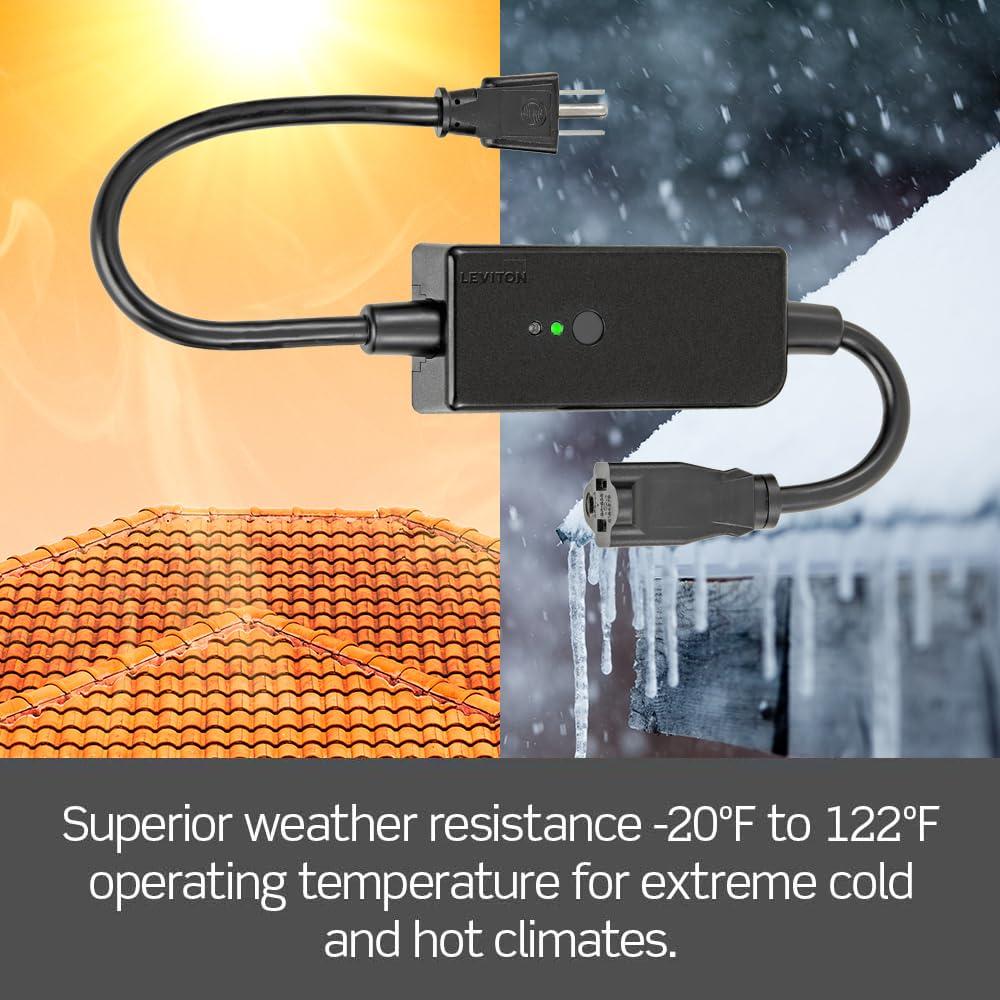 Enchufe Inteligente Wi-Fi Exterior Leviton D215O, Resistente