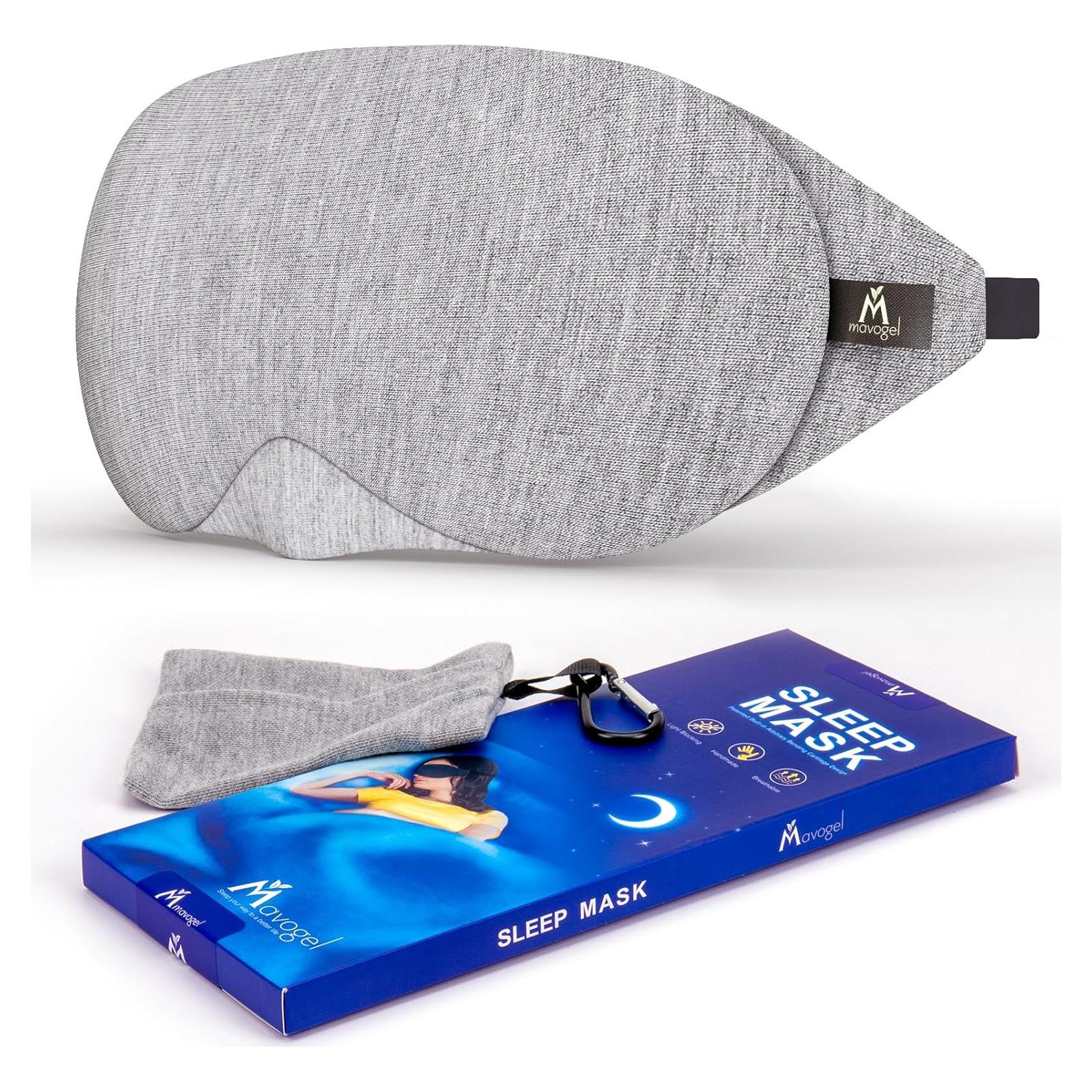 Máscara de Sueño Mavogel Gris - Suave y Ergonómica