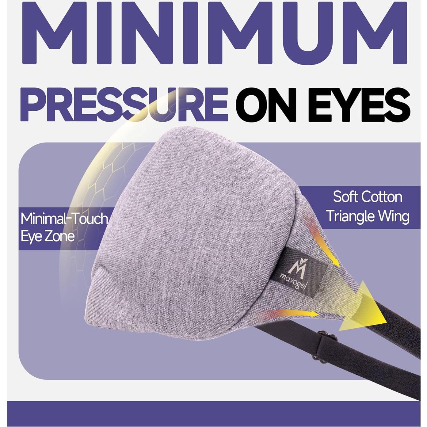 Máscara de Sueño Mavogel Gris - Suave y Ergonómica
