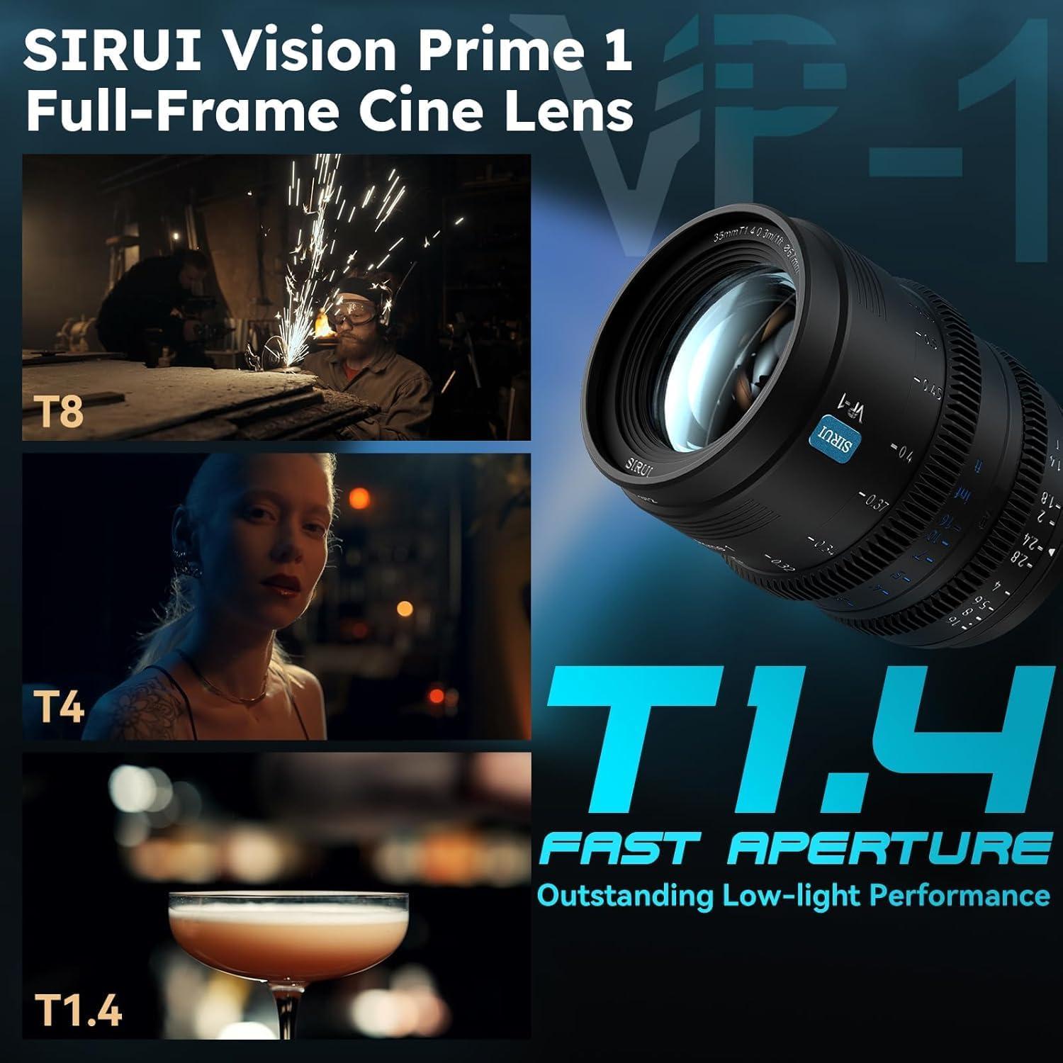 Lente Cine SIRUI VP-1 24mm T1.4 Full Frame Montura E