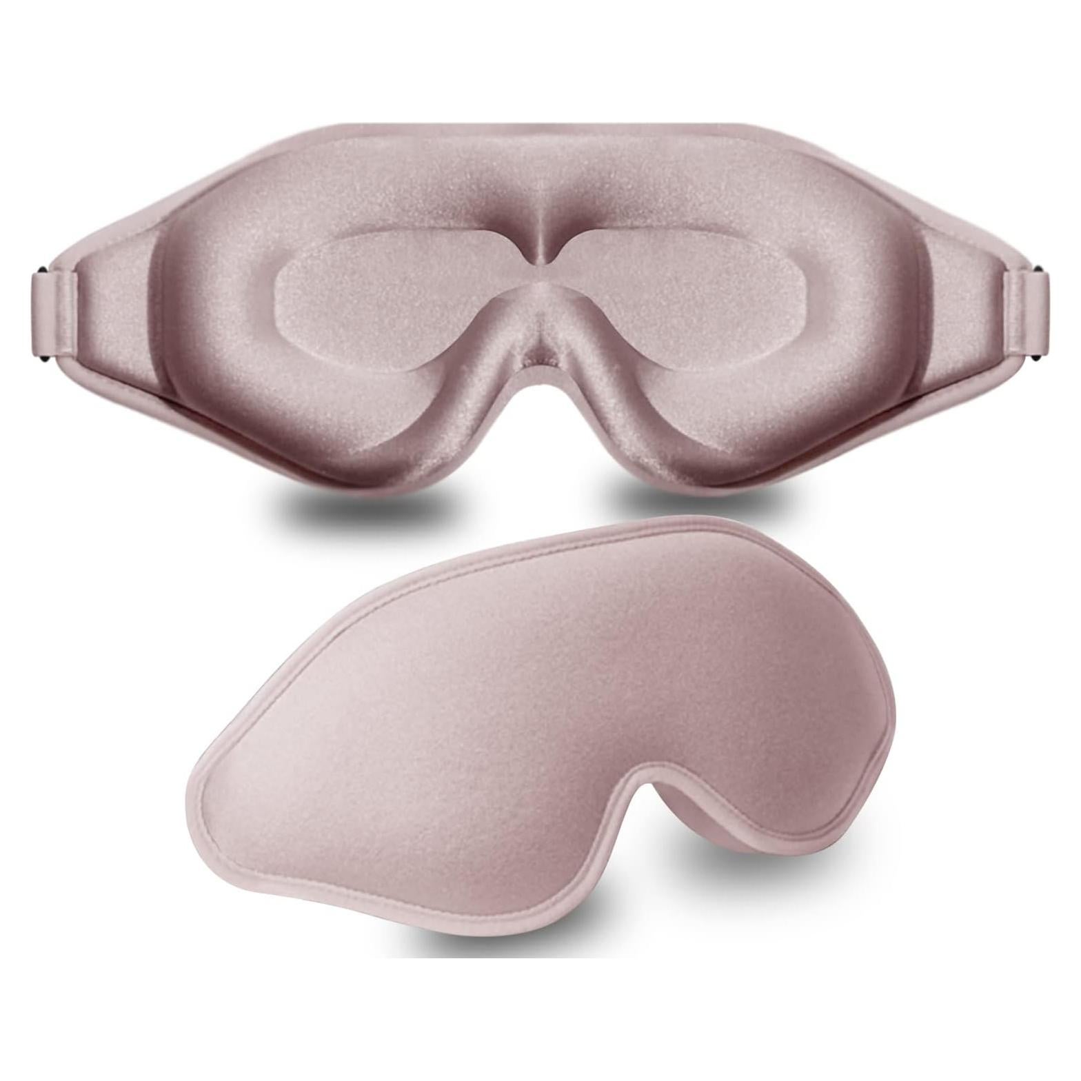 Máscara para dormir 3D FengXinZi rosa ajustable y cómoda