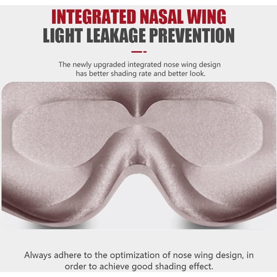 Máscara para dormir 3D FengXinZi rosa ajustable y cómoda