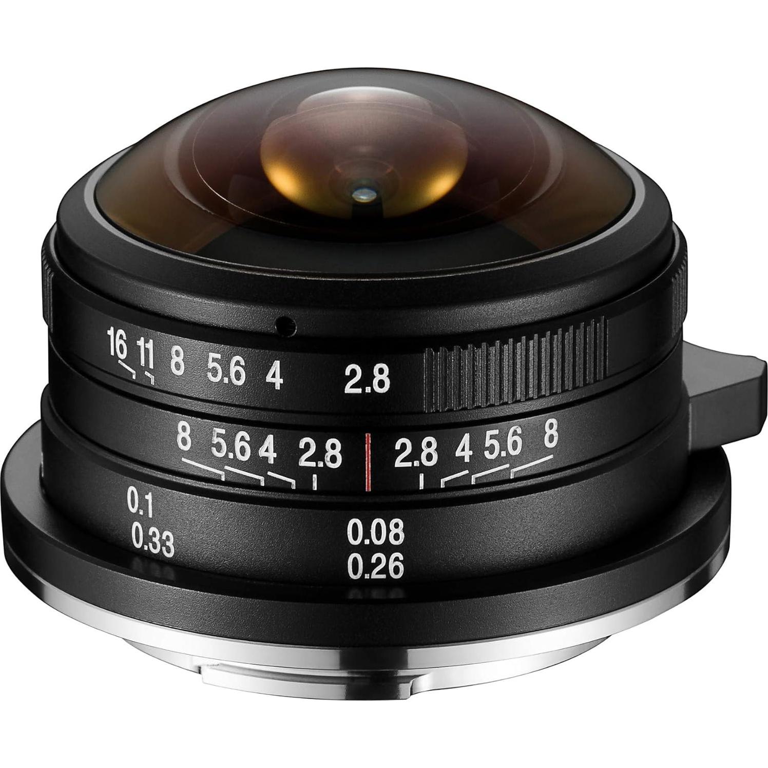 Lente Ojo de Pez Circular Laowa 4mm f/2.8 para Micro Cuatro Tercios