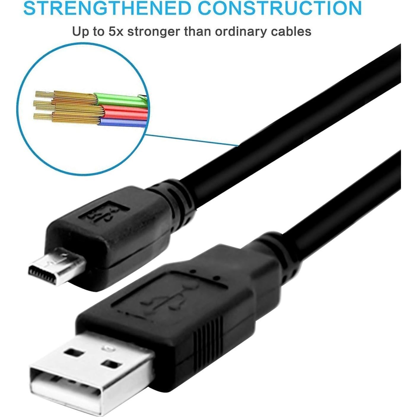 Cable USB 2.0 de Carga y Transferencia para Cámara Panasonic Lumix 1m