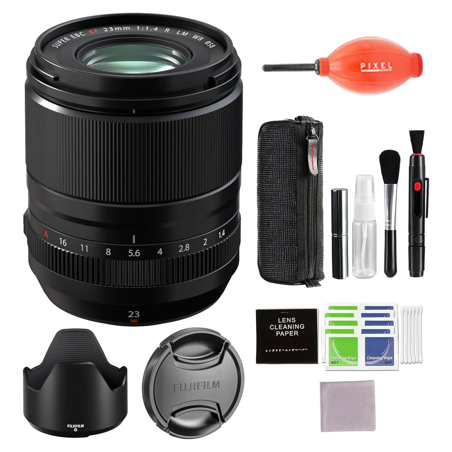 Lente FUJIFILM XF 23mm f/1.4 R LM WR con Accesorios