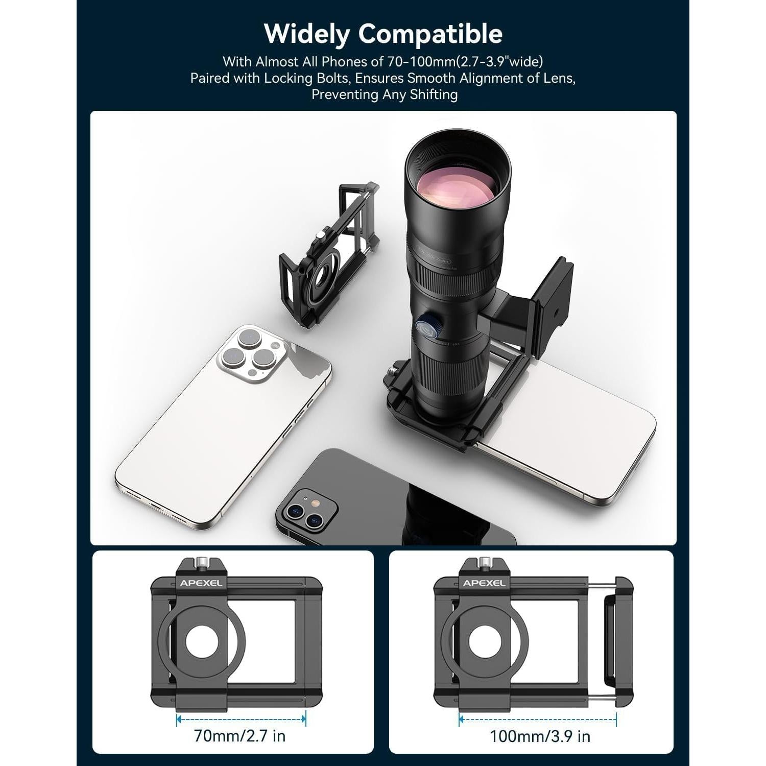 Lente Telefoto Zoom 20-60X Evil Eye para Smartphones HD