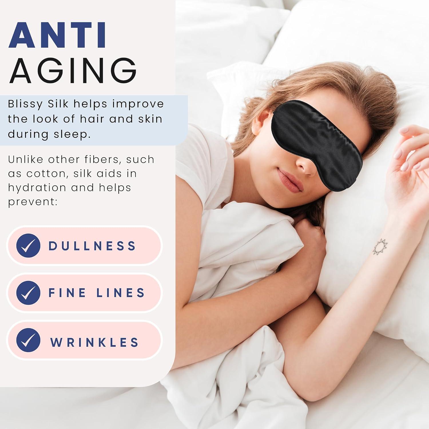 Máscara de Sueño Blissy - Seda Pura 100% - Total Oscuridad