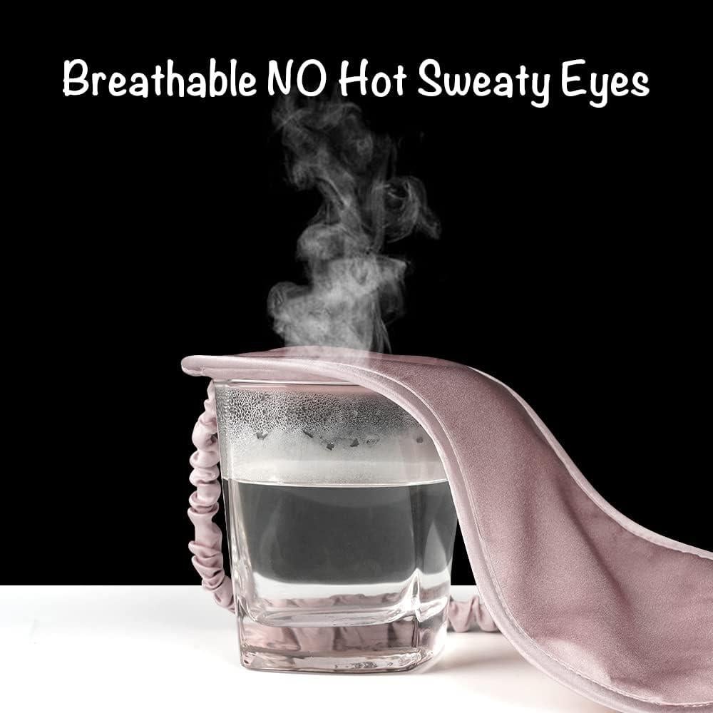 Máscara de Sueño LULUSILK de Seda de Morera Rosa