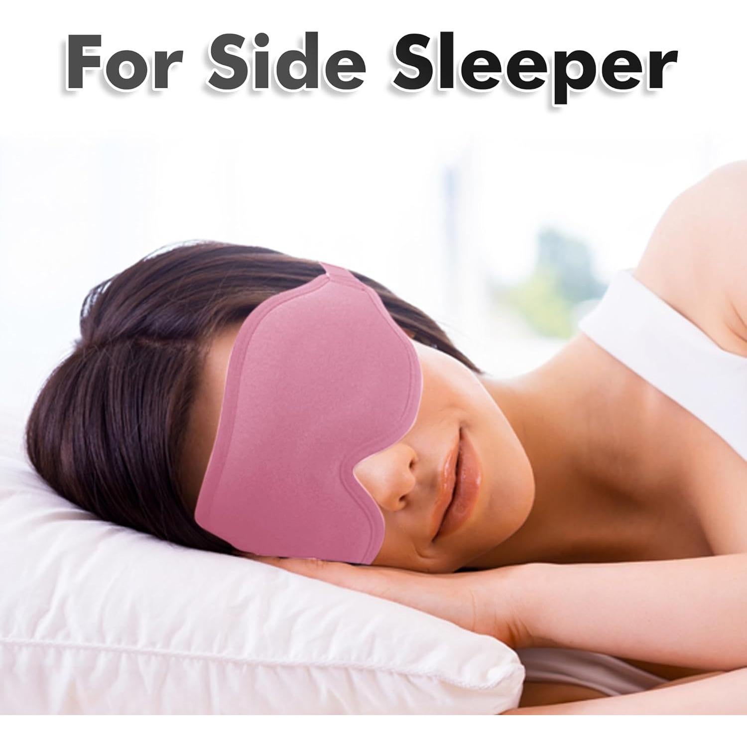 Máscara de Sueño 3D Albatross Rosa Ajustable para Ojos