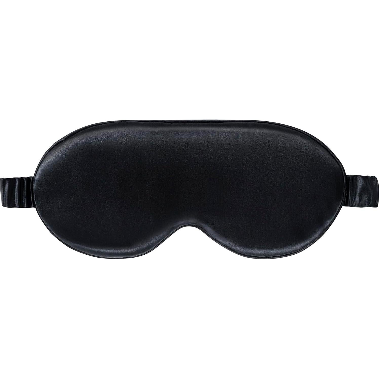 Máscara de Sueño Contorneada Slip | Seda Pura Negra