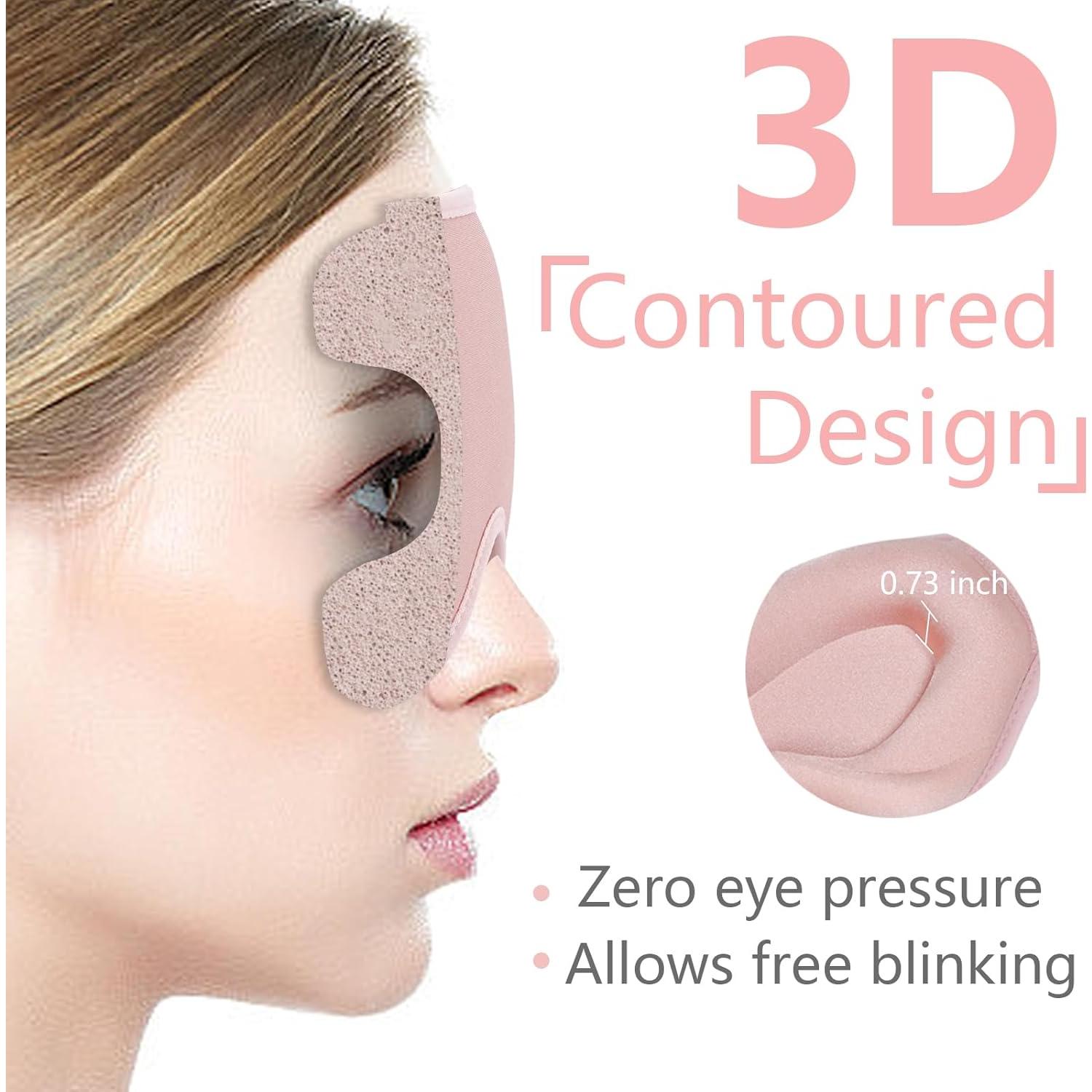 Máscara de Sueño 3D Dec.Metu Rosa Espuma de Memoria Ajustable