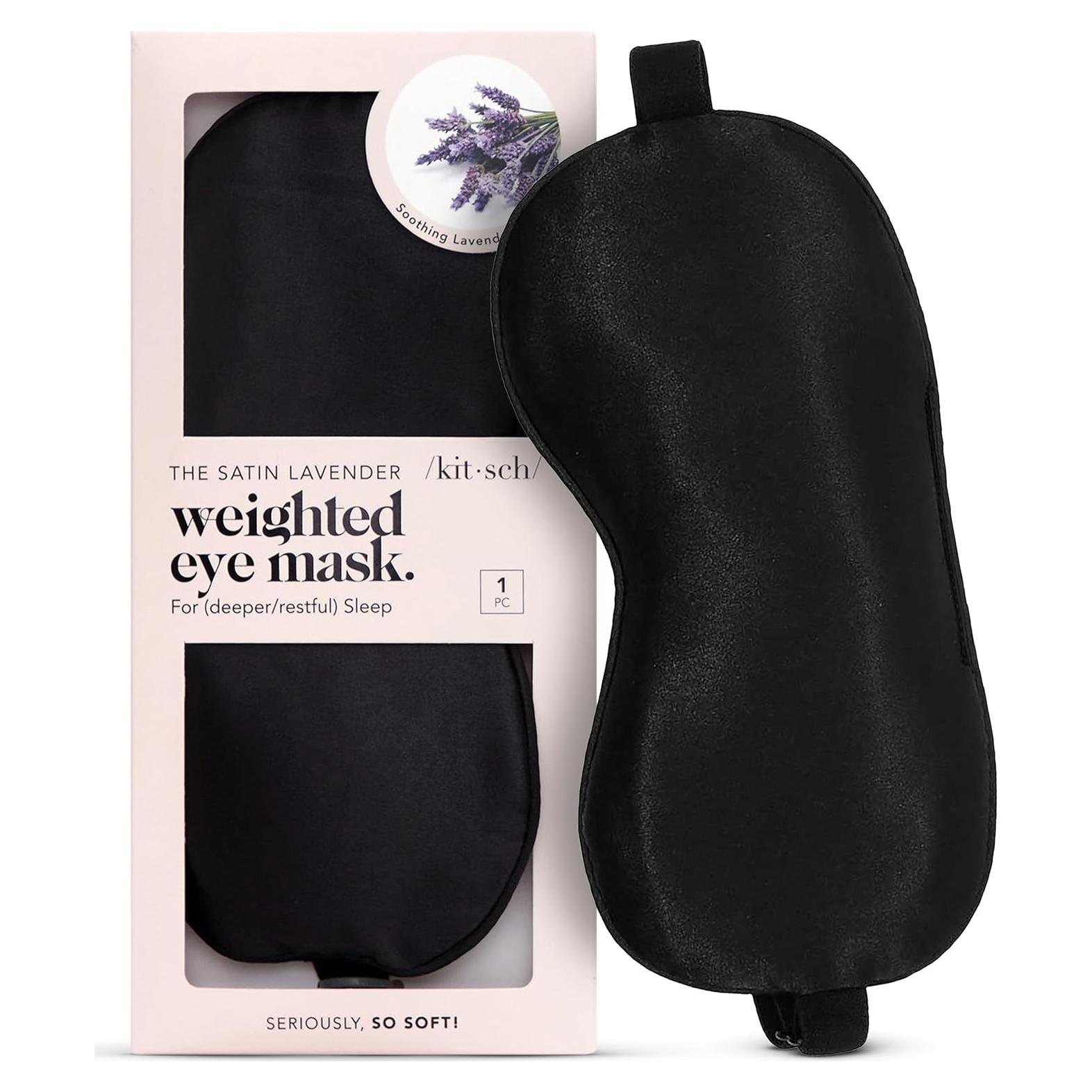 Máscara de Sueño de Satén Kitsch 116g - Bloqueo de Luz y Correa Ajustable