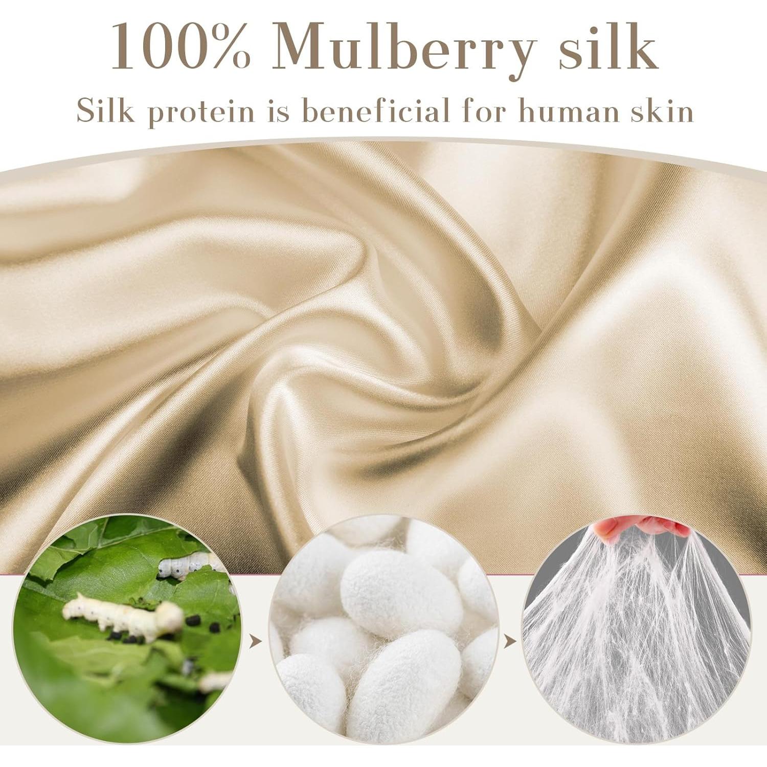 Máscara de Sueño de Seda SECZIPE Grande Taupe Ajustable