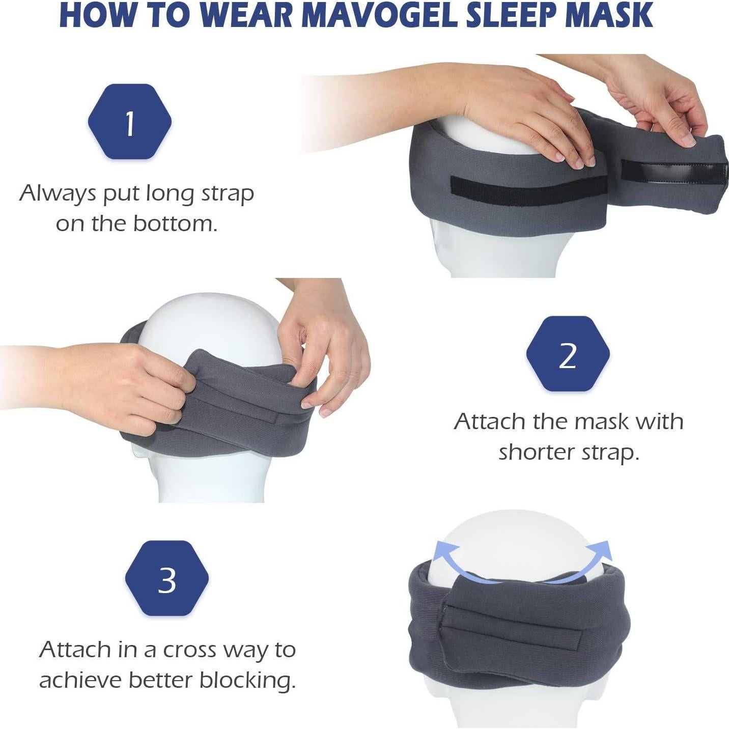 Máscara de Sueño Mavogel - Ultra Suave y Ajustable