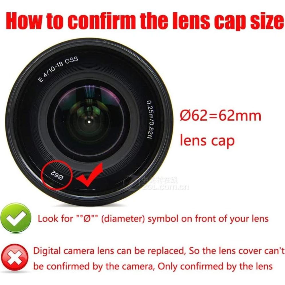 Tapa de lente 62 mm RS COLLECTIONS para Olympus M.Zuiko