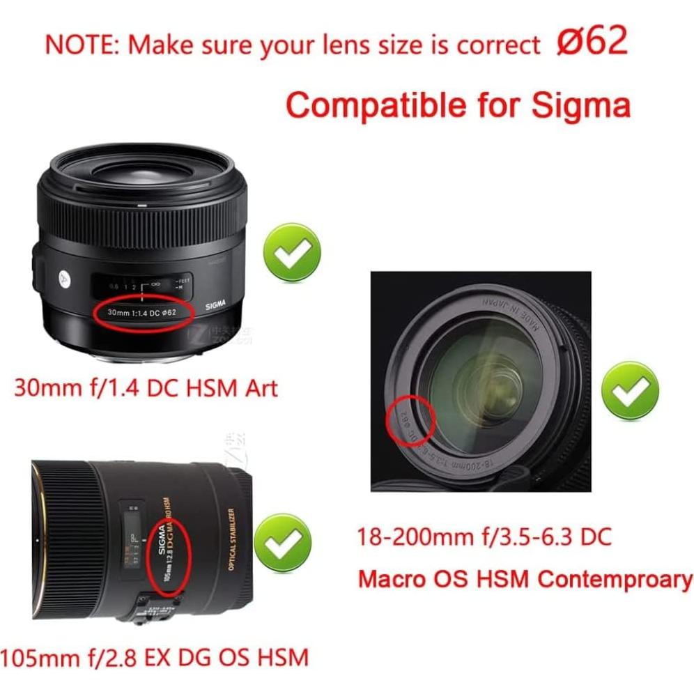 Tapa de lente 62 mm RS COLLECTIONS para Olympus M.Zuiko