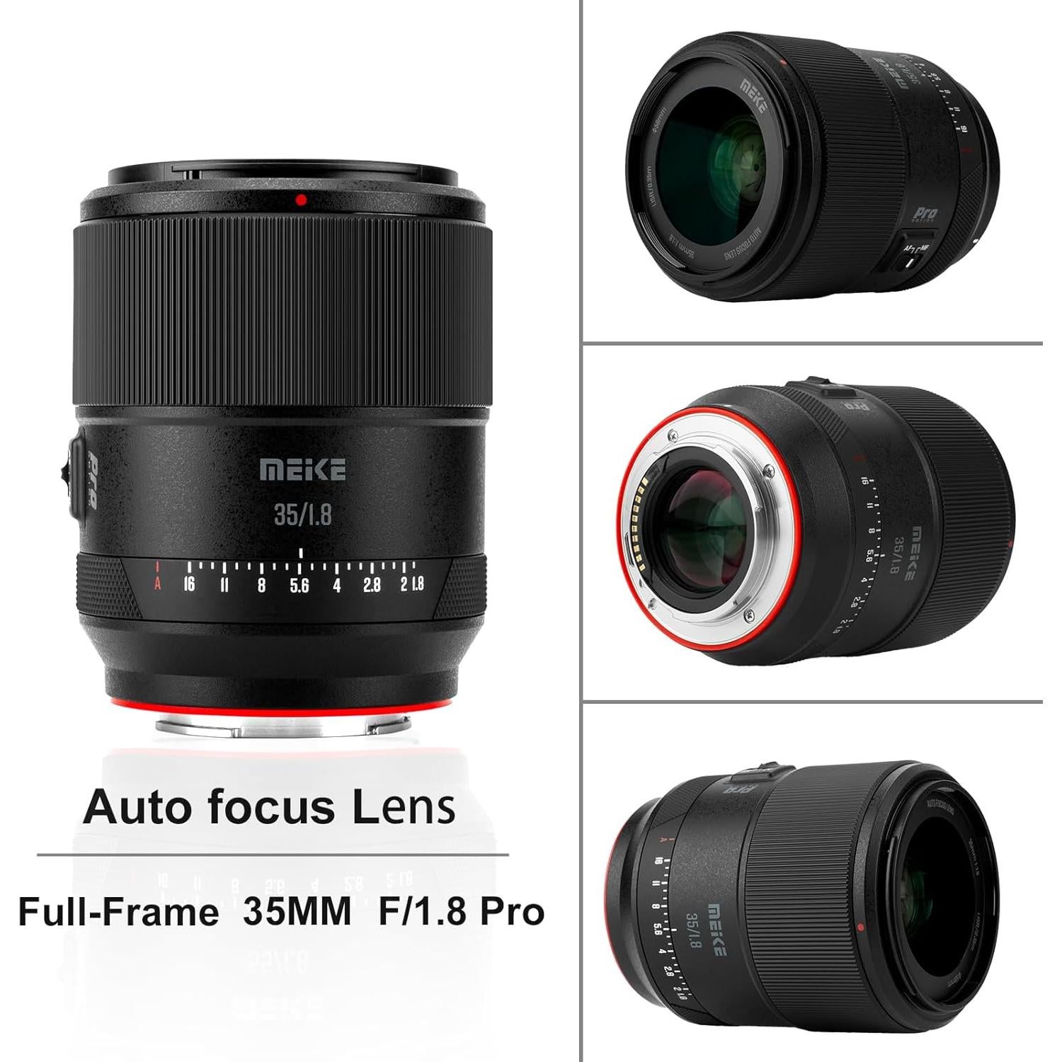 Lente Meike 35mm F1.8 AF STM para cámaras Sony E Full Frame