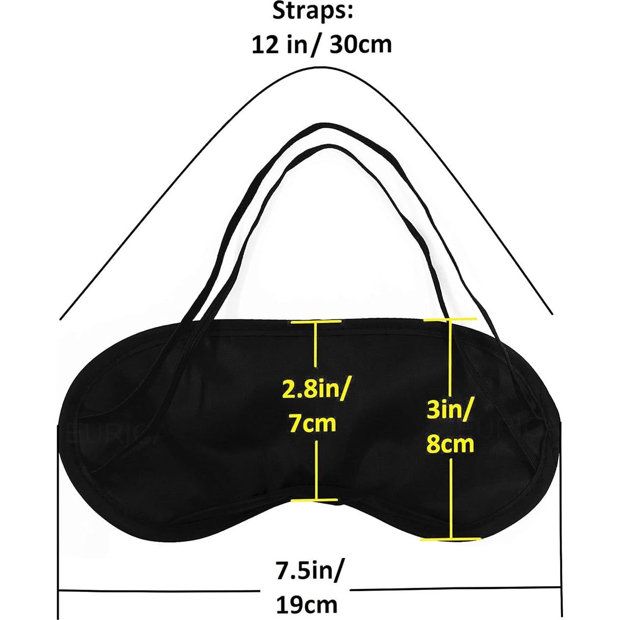 Máscara para dormir EUICAE 30 piezas con almohadilla ajustable