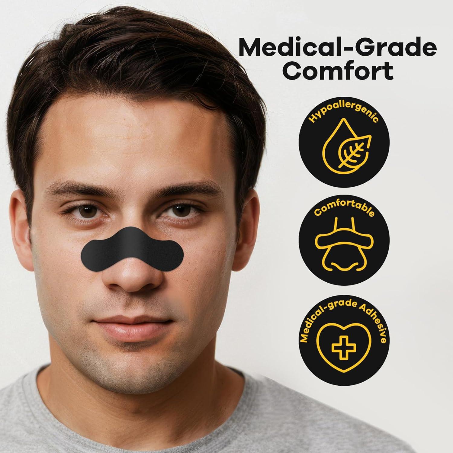 Tiras Nasales SleepSloth 36 Tiras Alivio Congestión Negro